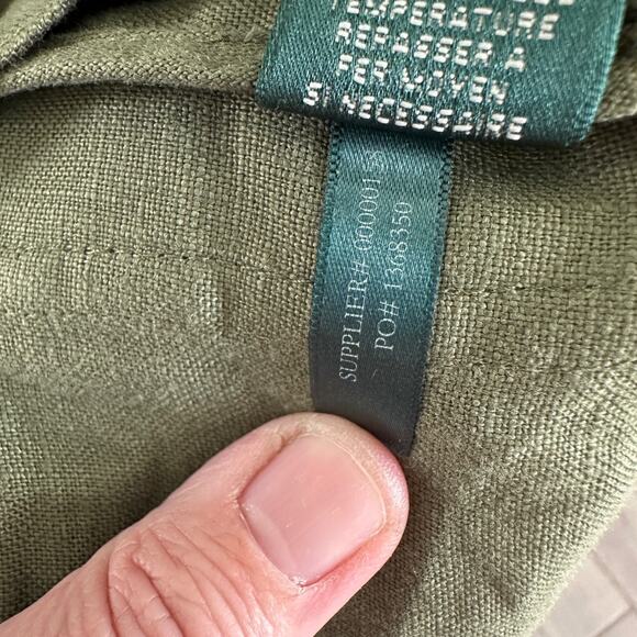 lauren ralph lauren linen safari vest 2x olive green cargo utility drawstring - Picture 7 of 14